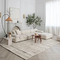 Terra Cream Modern Geometric Area Rug – 7' x 10'