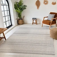 Bali 1863 Cream Gradient Striped Rug – 5 x 8'