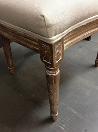 Melwynn Dining Chair w/ Cane Back- Antique Linen