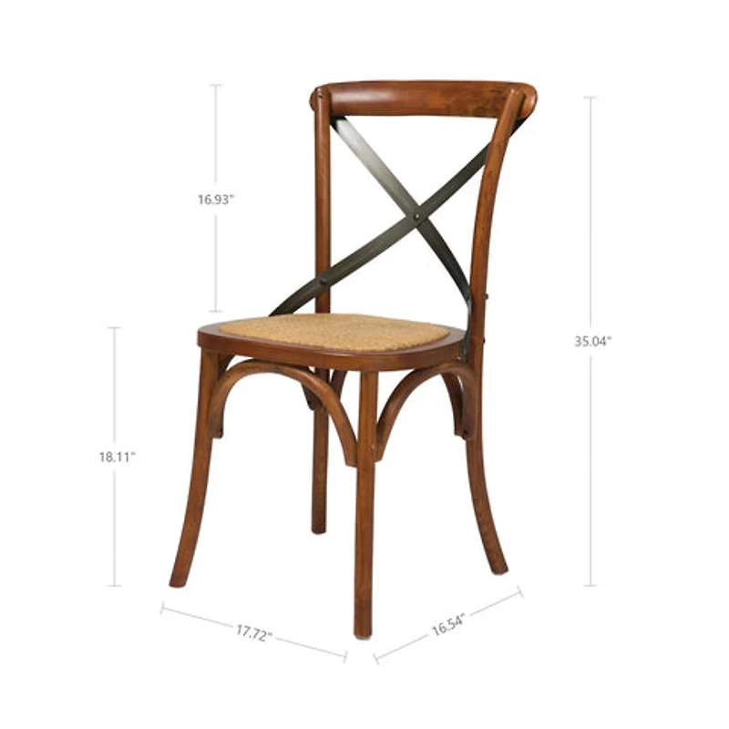 Wynric Back Chair w/ Rattan Seat