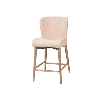 Zerwyn Counter Stool - Champagne Chenille