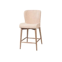 Zerwyn Counter Stool - Champagne Chenille