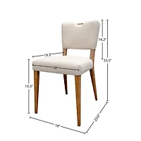 Nellwyn Dining Chair - Sandy Beige/Cool Brown Legs