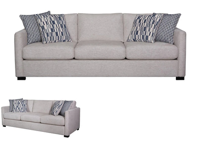 Sammy Condo Sofa with 4 Toss Pillows