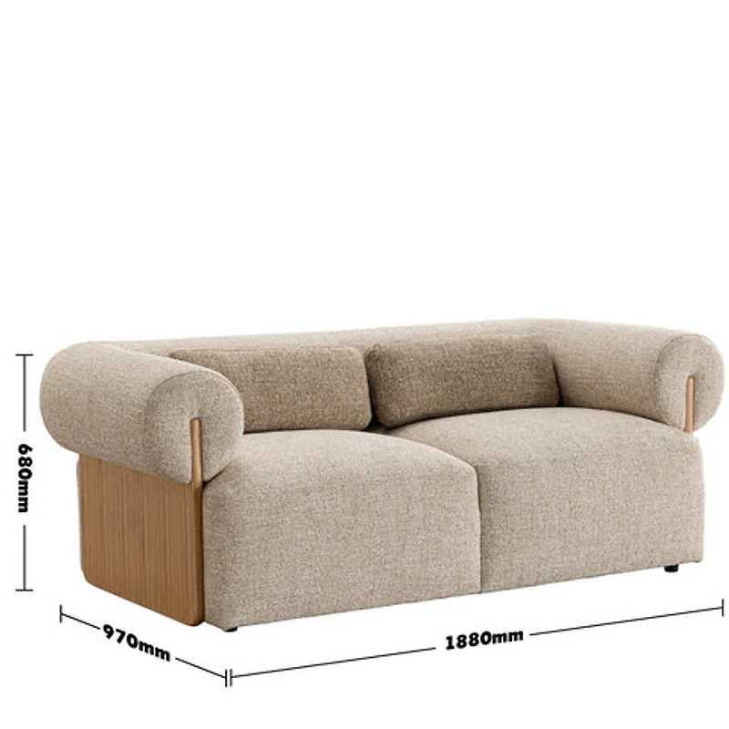 Cillian 2 Seater Fabric Sofa