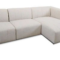 Lauriston Premium Fabric 3 PCs Sectional - Monique Beige