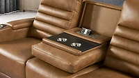 Creston Genuine Leather 3-Seater Power Recliner Sofa with Power Headre