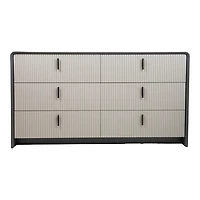 Yulie 6 Drawer Double Dresser - Glossy White - Greater Vancouver Furniture