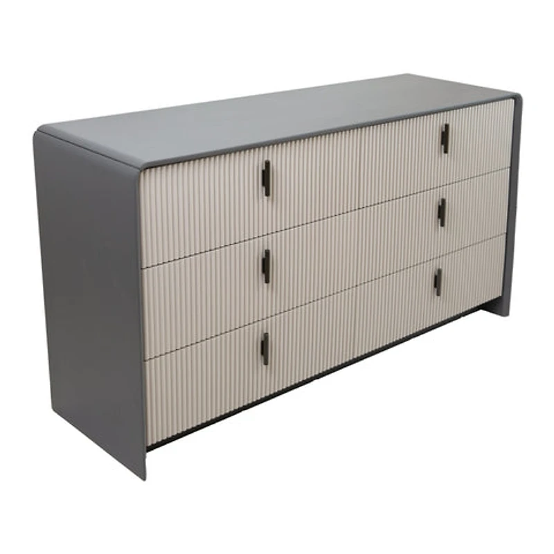 Yulie 6 Drawer Double Dresser - Glossy White - Greater Vancouver Furniture