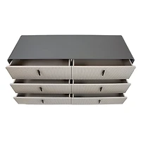 Yulie 6 Drawer Double Dresser - Glossy White - Greater Vancouver Furniture