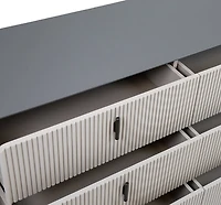 Yulie 6 Drawer Double Dresser - Glossy White - Greater Vancouver Furniture