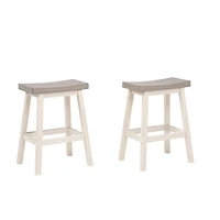 Stilla Solid Wood Saddle Counter Stool