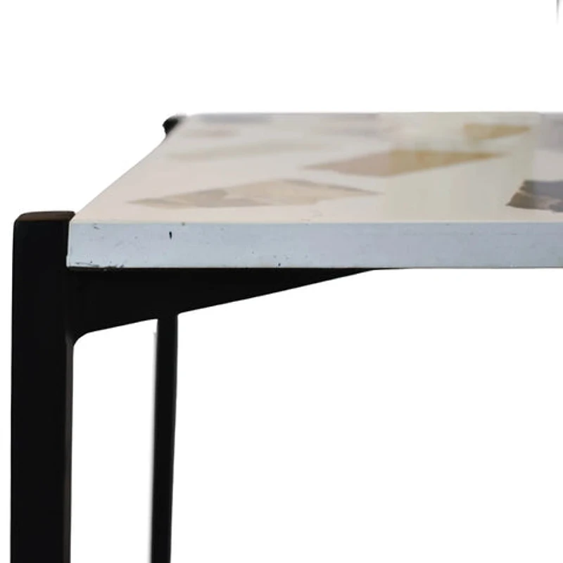 Cindale Side Table - White Mosaic