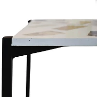 Cindale Side Table - White Mosaic