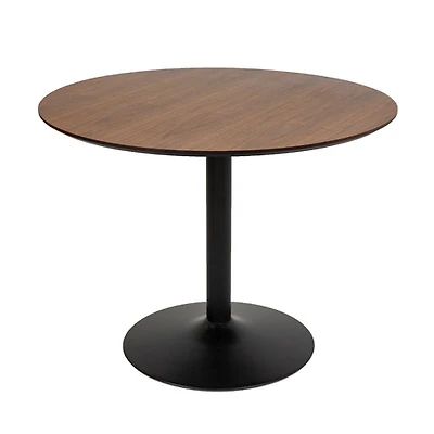 Clora Round Dining Table Walnut And Black 40" - Greater Vancouver Furniture