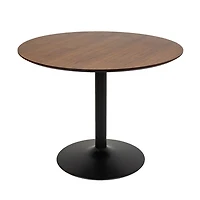 Clora Round Dining Table Walnut And Black 40" - Greater Vancouver Furniture