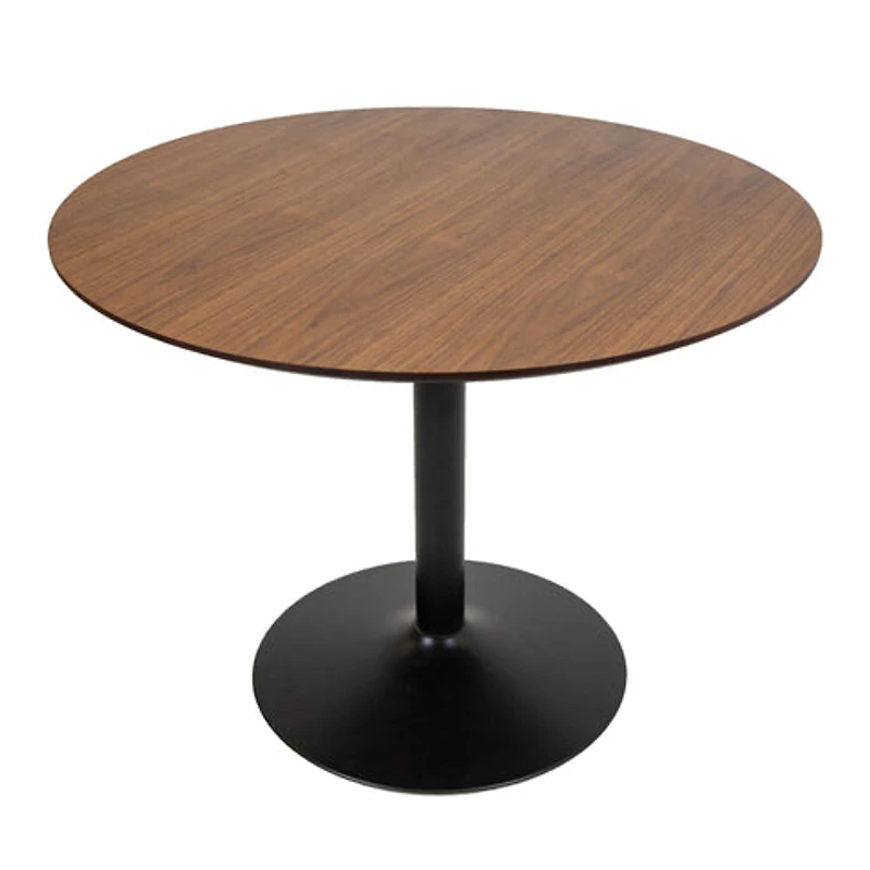 Clora Round Dining Table Walnut And Black 40" - Greater Vancouver Furniture