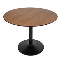 Clora Round Dining Table Walnut And Black 40" - Greater Vancouver Furniture