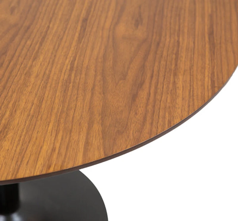 Clora Round Dining Table Walnut And Black 40" - Greater Vancouver Furniture