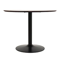 Clora Round Dining Table Walnut And Black 40" - Greater Vancouver Furniture