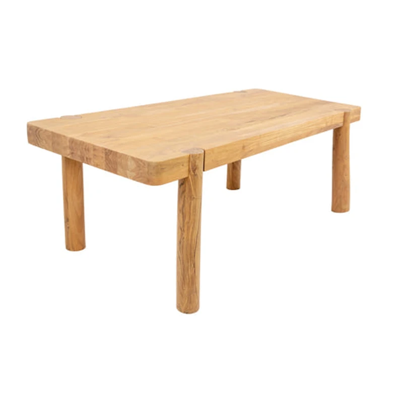 Haini Acacia Wood Round Leg Dining Table