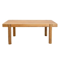 Haini Acacia Wood Round Leg Dining Table