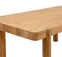 Haini Acacia Wood Round Leg Dining Table