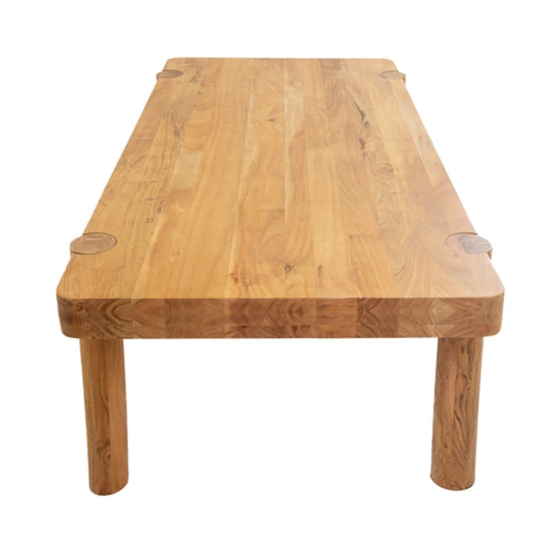 Haini Acacia Wood Round Leg Dining Table