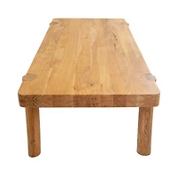 Haini Acacia Wood Round Leg Dining Table
