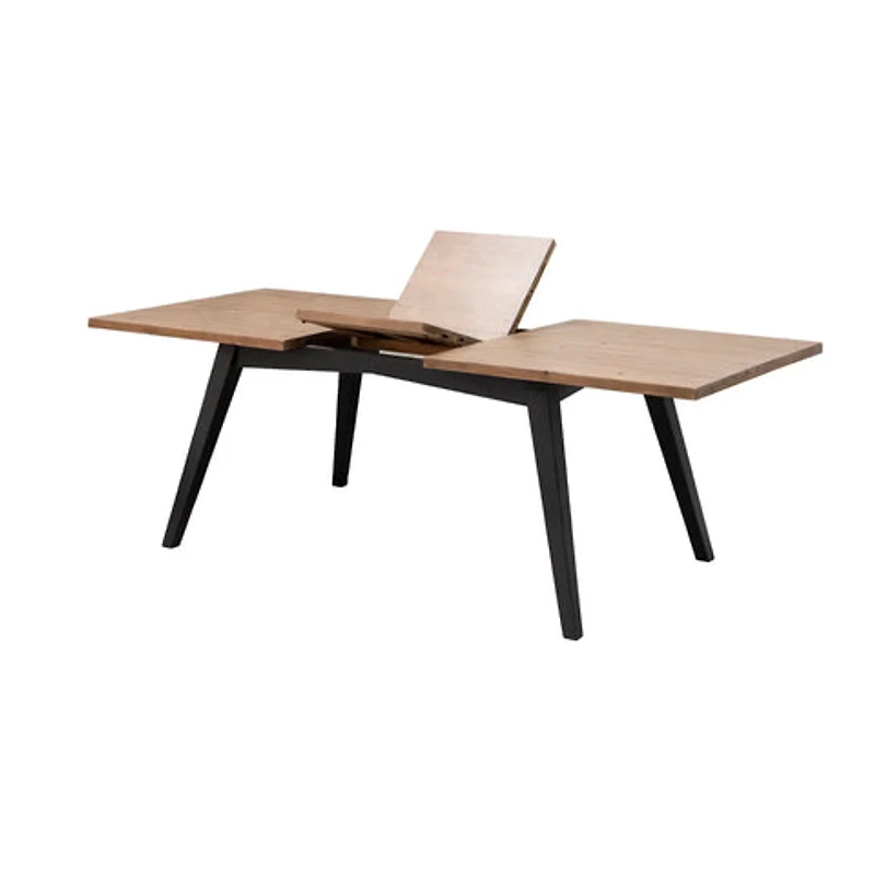 Sorella Extension Dining Table - Sundried Wheat Matte Black