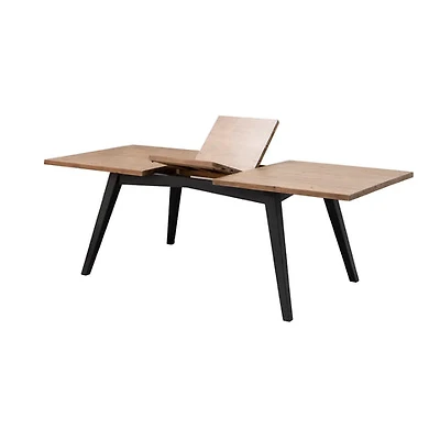 Sorella Extension Dining Table - Sundried Wheat - Matte Black