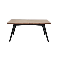 Sorella Extension Dining Table - Sundried Wheat Matte Black