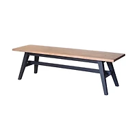 Sorella Dining Bench - Sundried Wheat - Matte Black