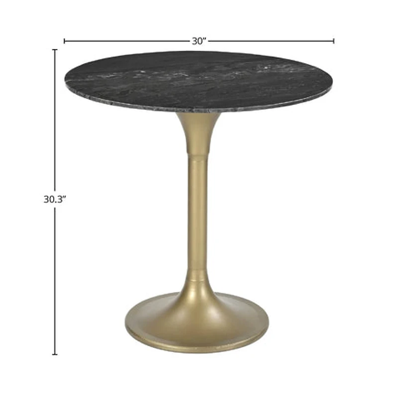 Casson Bistro Table - Italian Black Marble