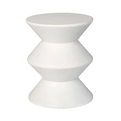 Concrete Inverted Side Table - White