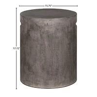 Terranova Round Side Table With Handle - Dark Grey