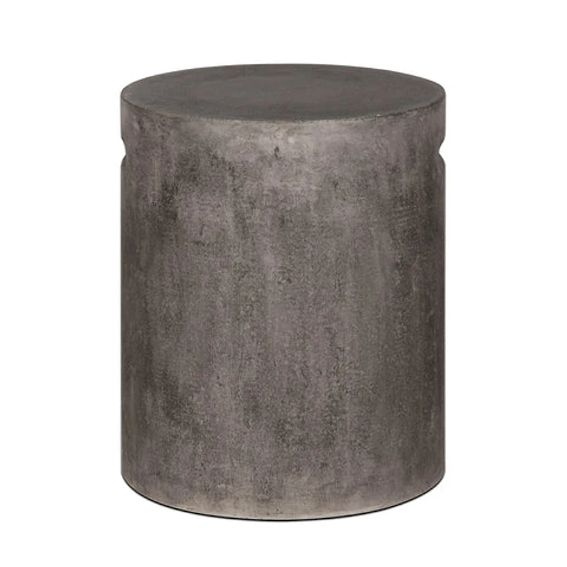 Terranova Round Side Table With Handle - Dark Grey
