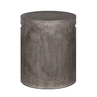 Terranova Round Side Table With Handle - Dark Grey
