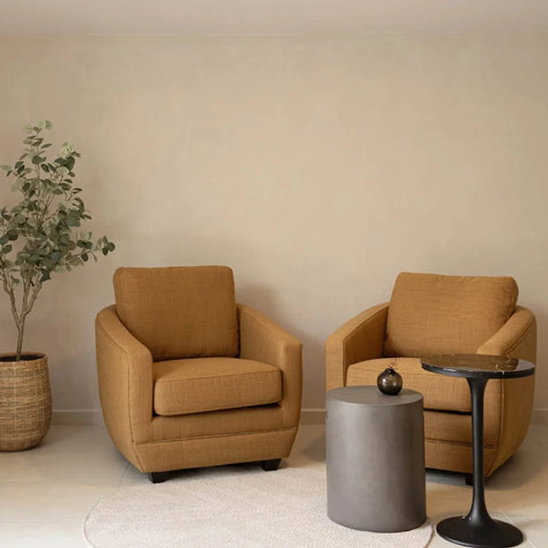Terranova Round Side Table With Handle - Dark Grey