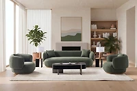 Vaila Premium Boucle Sofa w/2 Pillows