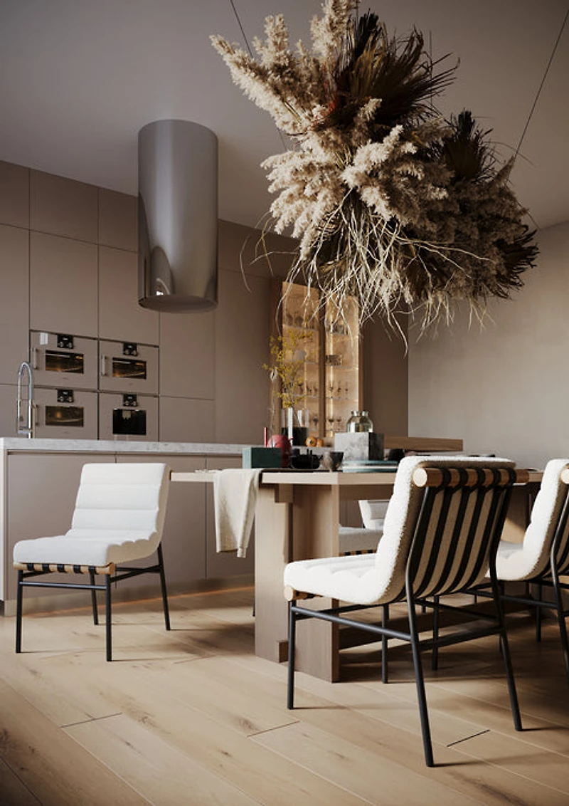 Ryna Boucle' Fabric Dining Chair – Accents@Home