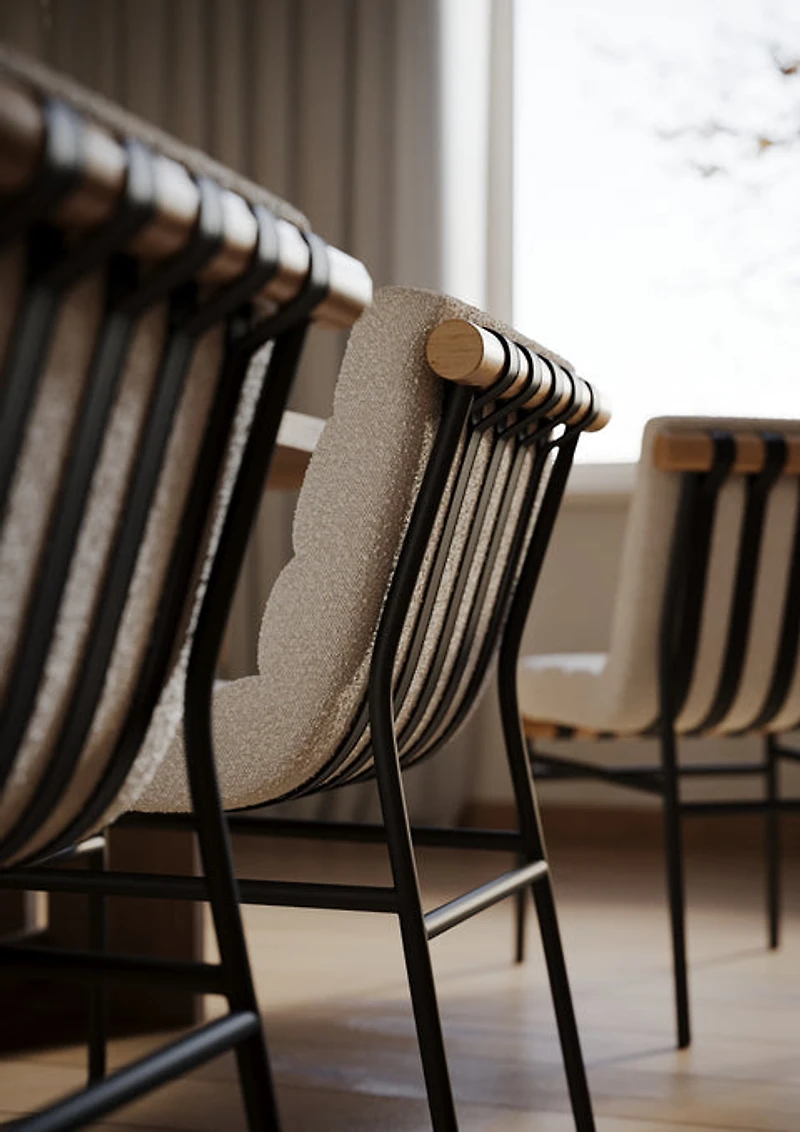 Ryna Boucle' Fabric Dining Chair – Accents@Home