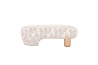 Helvik Upholstered Bench with Elm Veneer Base