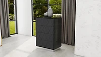 Zara 4 Drawer Glossy Black Bedroom Chest