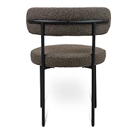 Ronda Dining Chair Boucle Fabric - Dark Brown