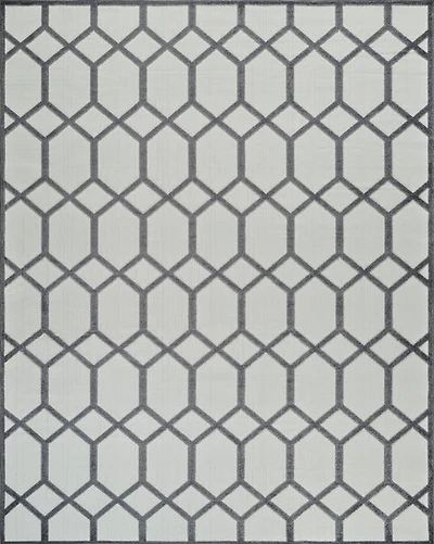 Aspen Grey Geometric Modern Rug