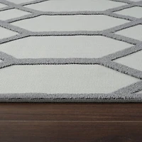 Aspen Grey Geometric Modern Rug