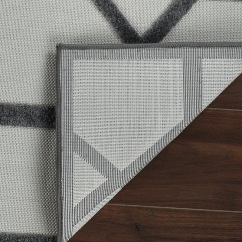 Aspen Grey Geometric Modern Rug