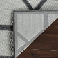 Aspen Grey Geometric Modern Rug