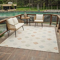 Aspen Cream Geometric Diamond Rug